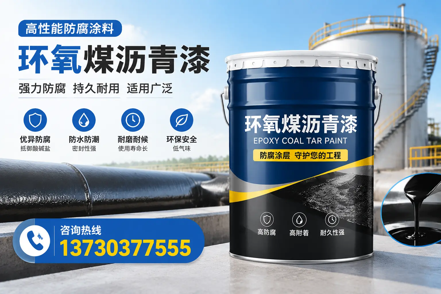 环氧煤沥青漆的耐久性分析,适合铁门关的使用场景